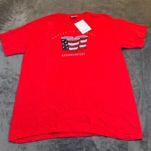 Comfort Wash Kennebunkport Cheers to America Red Graphic T-Shirt Mens Large NWT